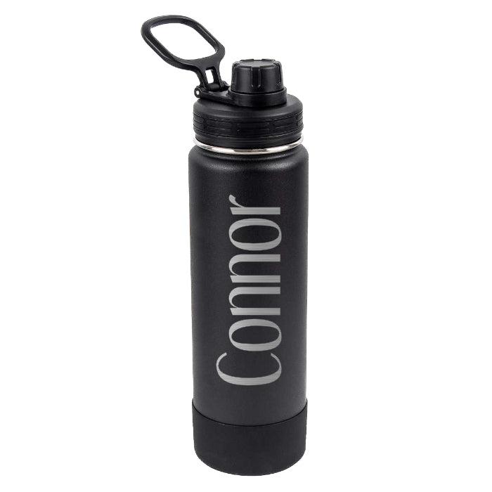 Personalized 25 oz Black Water Bottle - Customizable Photo Products & Gifts